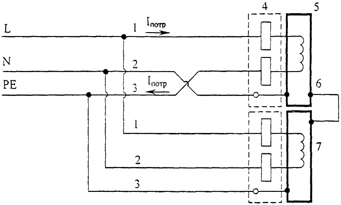 а) - Блоки аппаратуры А и В размещенные на разных этажах